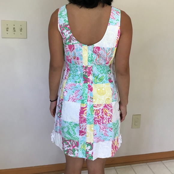 Lilly Pulitzer Delia Shift Patch Dress, size 00 - Picture 5 of 6